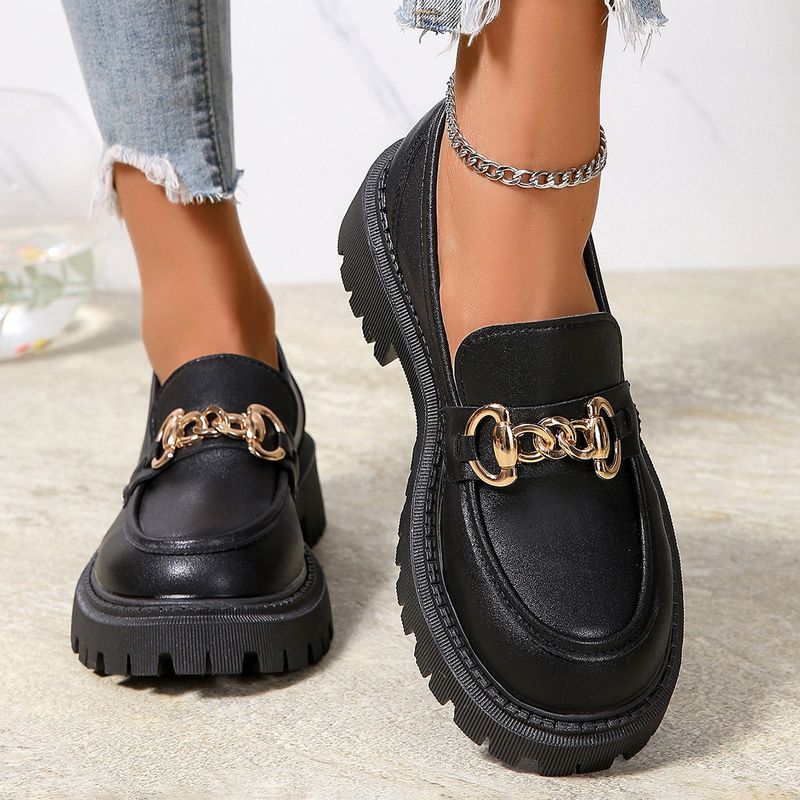 Stylish Women's New Platform Slip-on Loafers_voghion.com