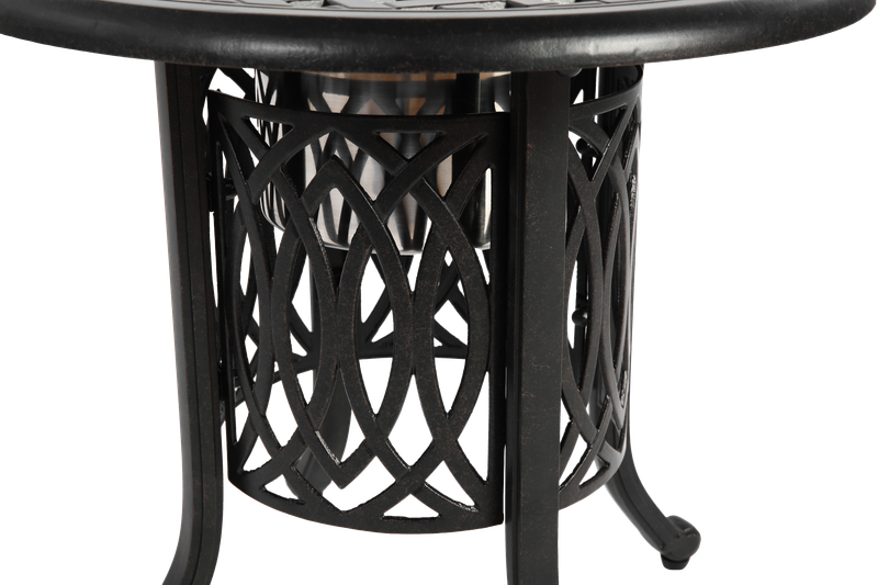 Table d'appoint d'extérieur en aluminium avec seau à glace, pieds réglables, table d'appoint de patio, petite table basse d'extérieur_voghion.com