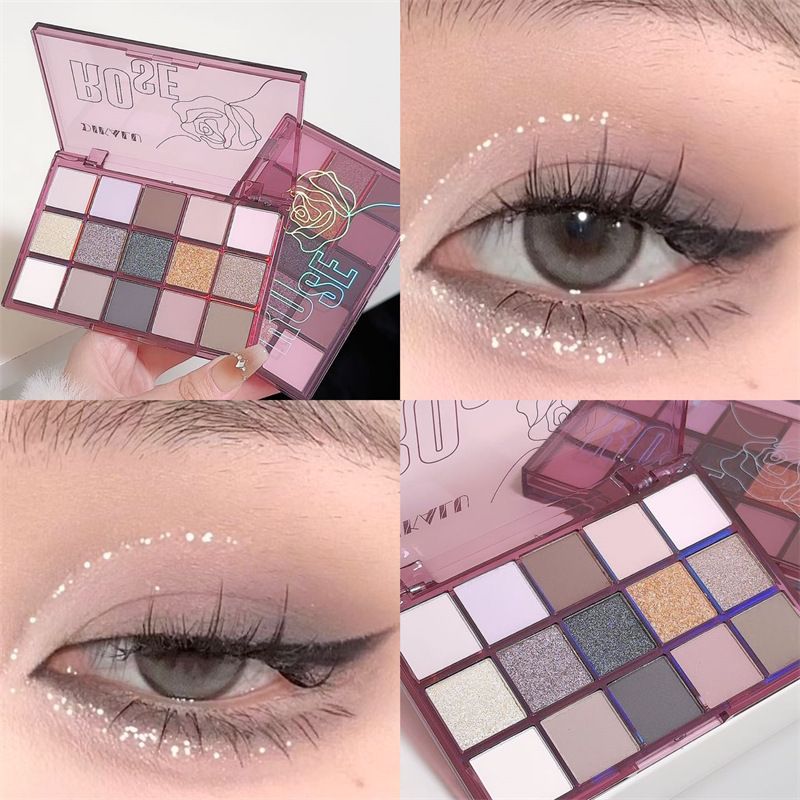 INS Style Macaron Eyeshadow Colorful Multi-color Play Low Saturation Makeup Palette Pink Series_voghion.com