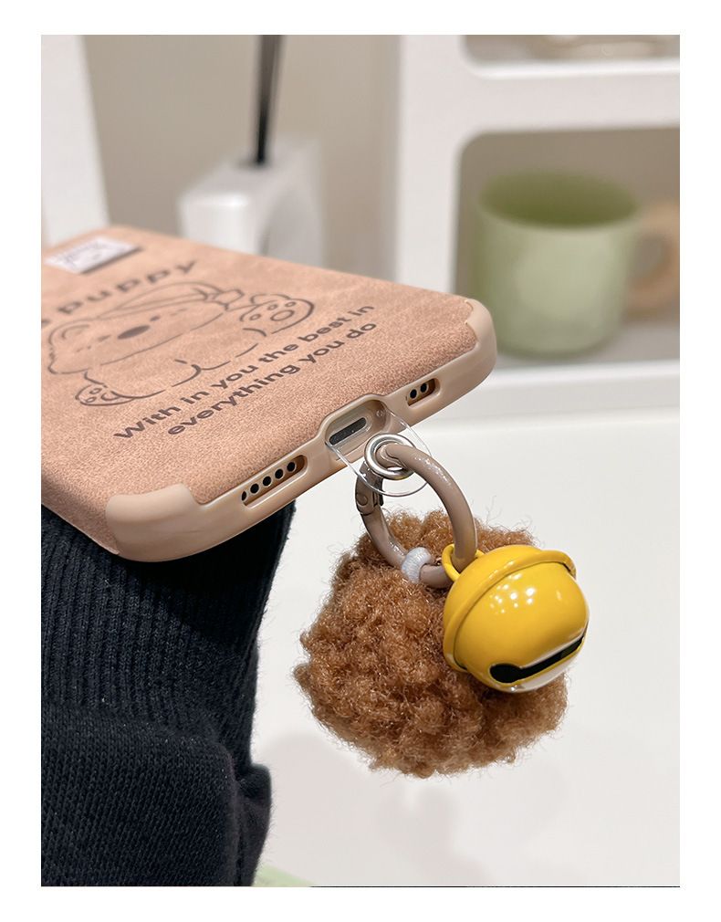 TechGlobe Maillard Brown Cute Hat Puppy Case For IPhone 16 Pro Max 15 Plus/13_voghion.com