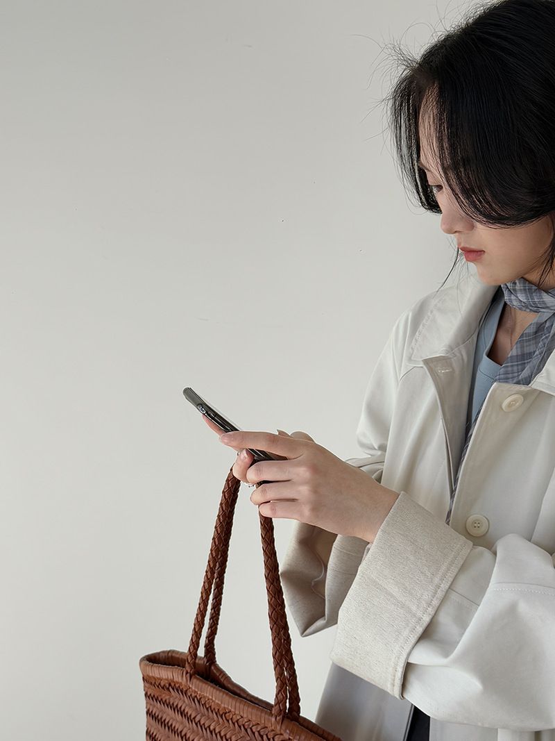 Women's Korean Retro Elegant Lapel Mid-Length Trench Coat For Women Japanese Style High-End Oversized Casual Jacket For Early Autumn_voghion.com