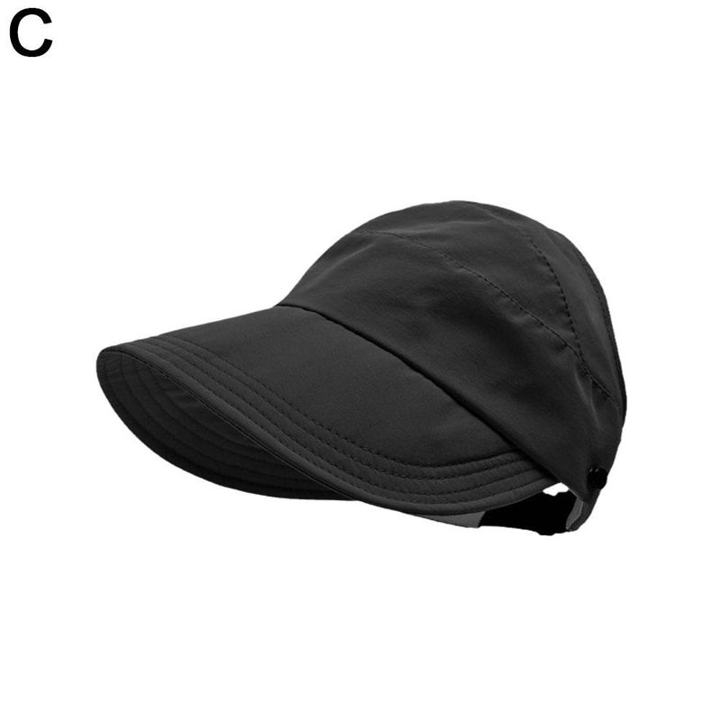 New Arrivals Summer UV Adjustable Drawstring Fisherman Cap Visors Portable Hats Brim Wide Foldable Sun Hat Protection N2P9_voghion.com