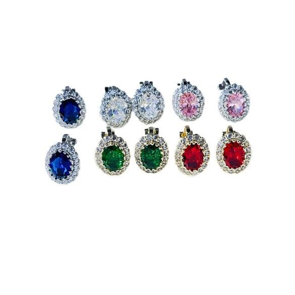 Funkelnder Zirkon-Rubin-Clip-On für Damen mit Diamanten – modisch, elegant, trendig, exquisit, luxuriös, Vintage_voghion.com