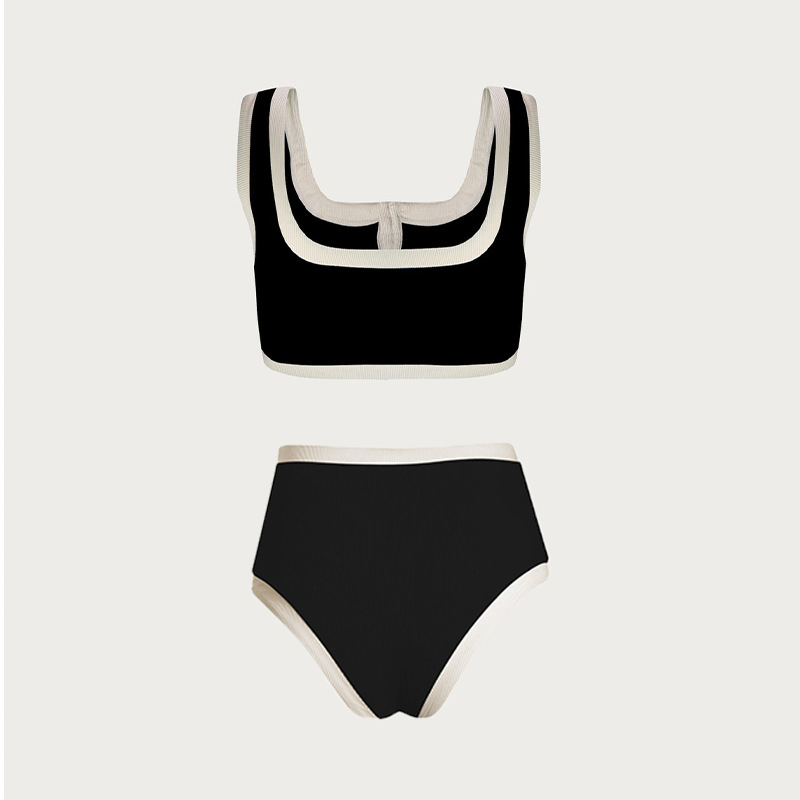Women's Clothing High Grade Split Swimsuit Female Style Button Decoration_voghion.com