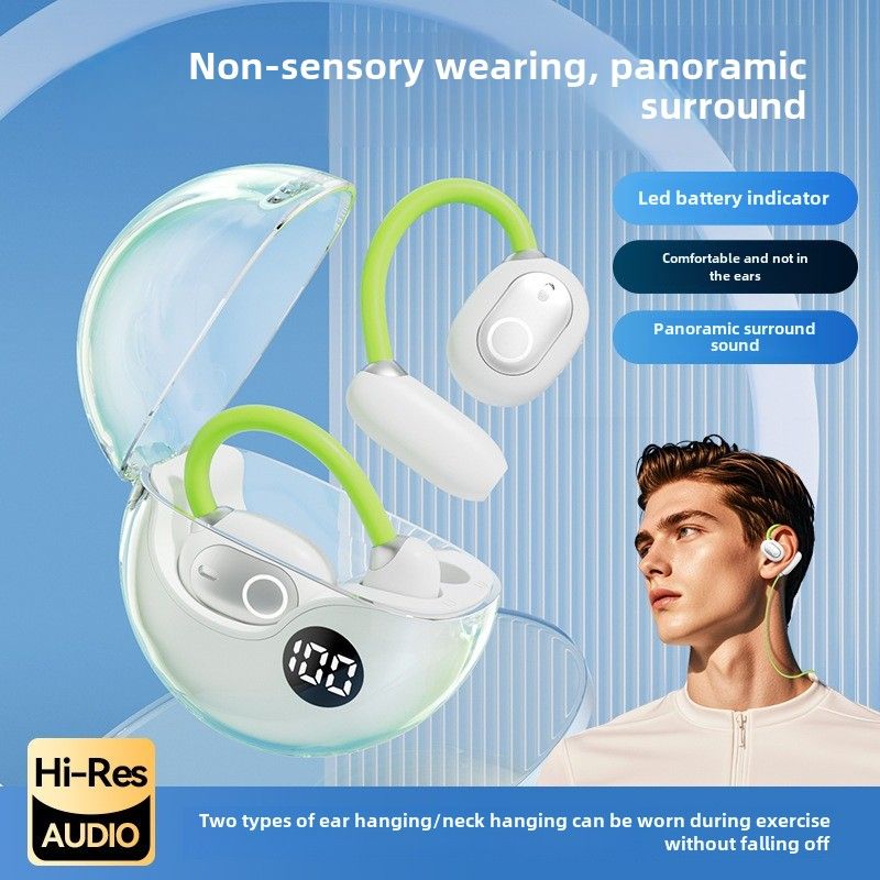 Bluetooth-Headset, kabellos, nicht im Ohr, hängend, Ohrtyp, lange Akkulaufzeit, Rauschunterdrückung, wasserdicht, Sport_voghion.com