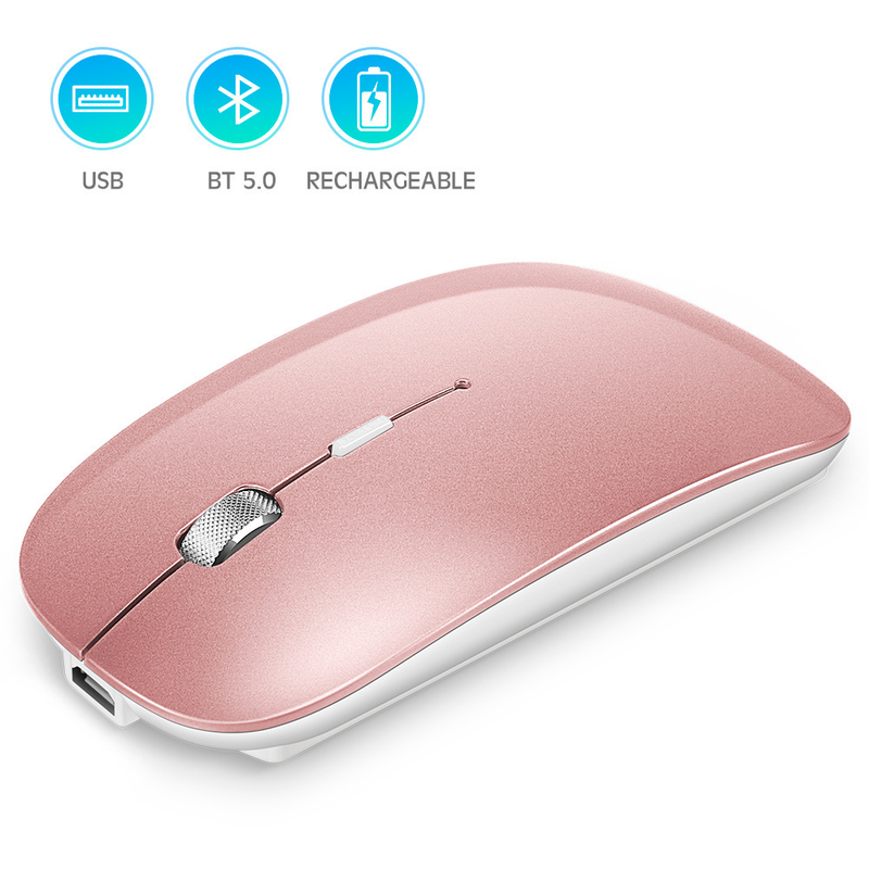 Digitex Digitex New Rechargeable Metal Roller Bluetooth Dual Mode Mouse For MacBookPro Laptop USB_voghion.com