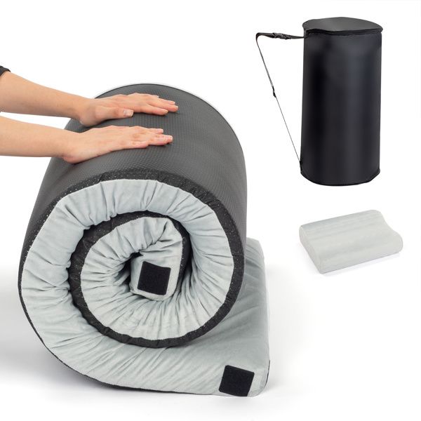 75"D x 25"W x 3"H Memory Foam Camping Mattress_voghion.com