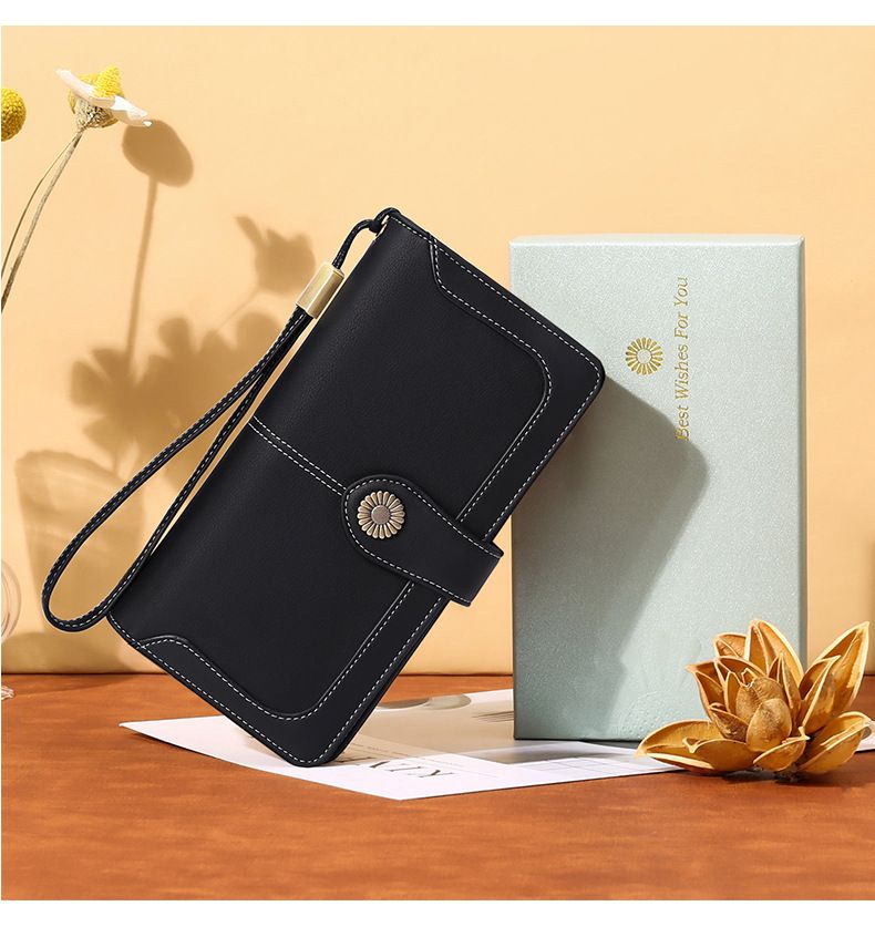 ladies long wallet RFID long clutch PU leather multi-functional ladies wallet_voghion.com