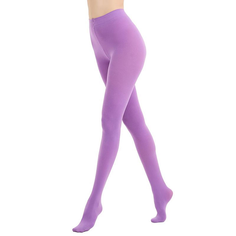 2025d 80D Velvet Pantyhose Multiple Sizes Colorful Bare Leg Artifact Autumn Winter One-Line Crotch Stockings_voghion.com