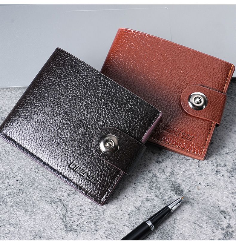 Magnetická peněženka Snap s krátkým opaskem a zipem, pojme i řidičský průkaz, pánská peněženka, horizontální peněženka_voghion.com