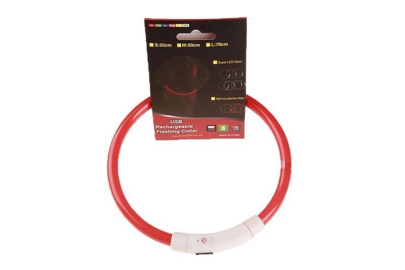 Collier lumineux LED rechargeable pour animaux de compagnie, idéal pour les promenades nocturnes_voghion.com