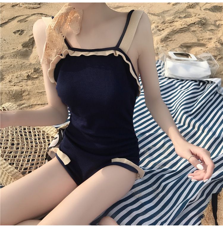 Koreanische Internet Celebrity INS Badeanzug Weibliche Sexy Backless Bikini Kleine Brust Versammelt Bauch_voghion.com