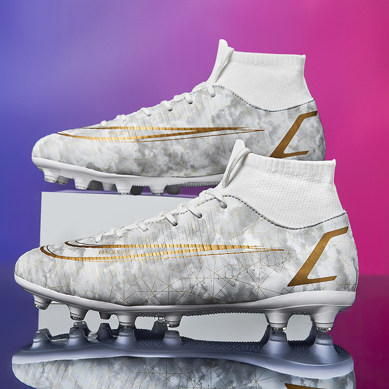 Fußballschuhe Herren High-Top-Trainingsschuhe für jugendliche Erwachsene Studenten Kunstrasen AG lange Spike-Sneaker_voghion.com