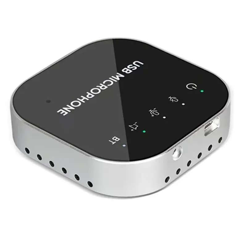 Bluetooth-compatible Desktop Usb Conference Speakerphone Microphone Built-in Speaker Pc Laptop For Audio Recording_voghion.com