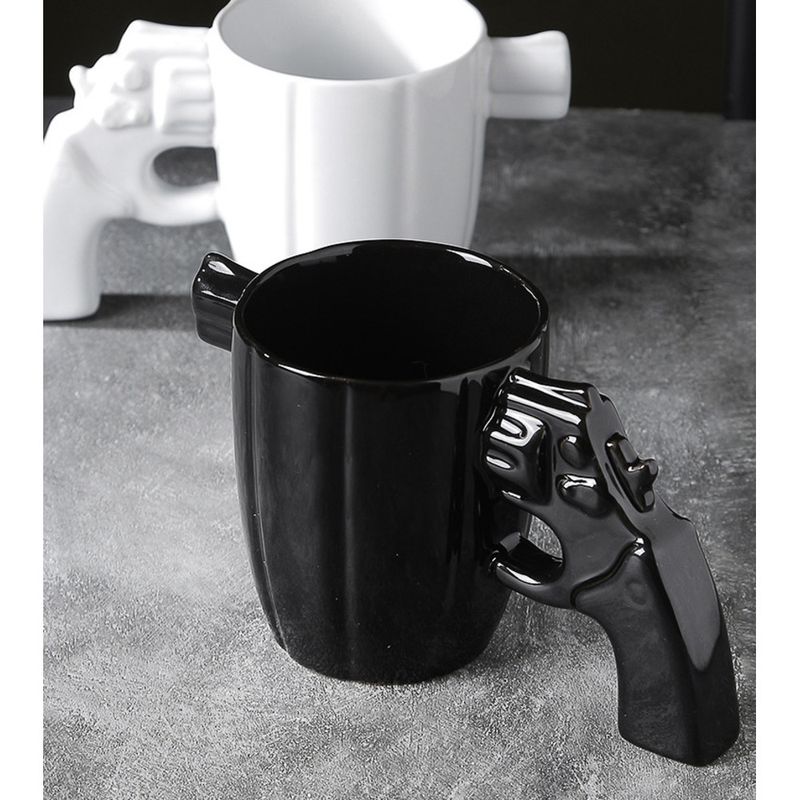 Creative Revolver Ceramic Explosion-proof Military Style Mug Personalized Shape Coffee Large Capacity Water Cup_voghion.com