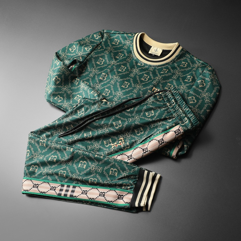 Men's Clothing New Autumn And Winter Men's Suits Korean Style Slim Casual Youth Sweatshirts And Sweatpants Sports Suits Men's Two-piece Set_voghion.com