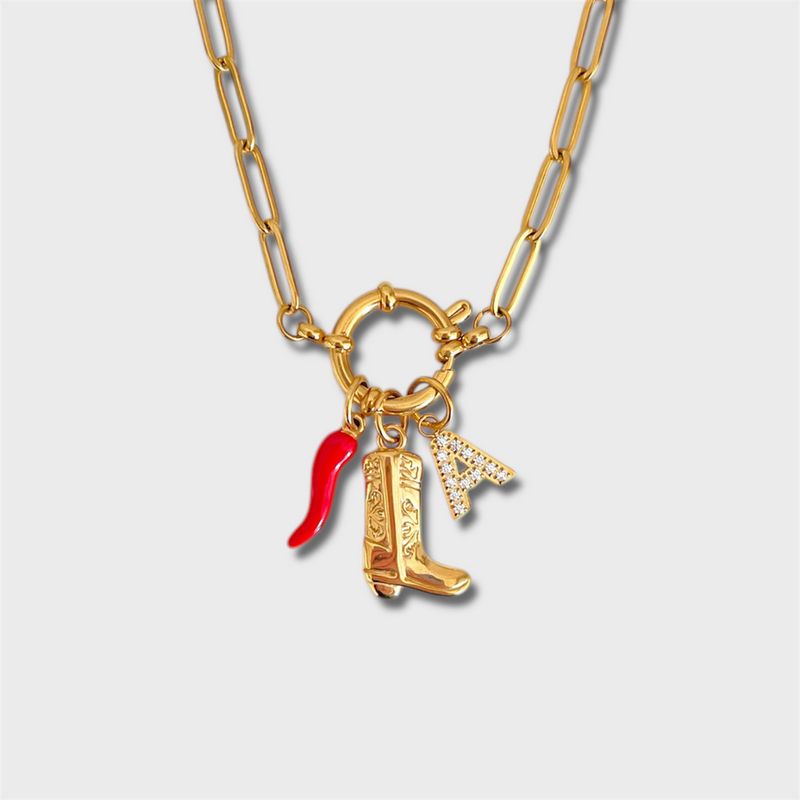 Men And Women's Jewelry Vintage Adjustable Birthstone Pendant Necklace With DIY Charms – Boot, Heart, Pearl, Starfish, Enamel Flower & More_voghion.com