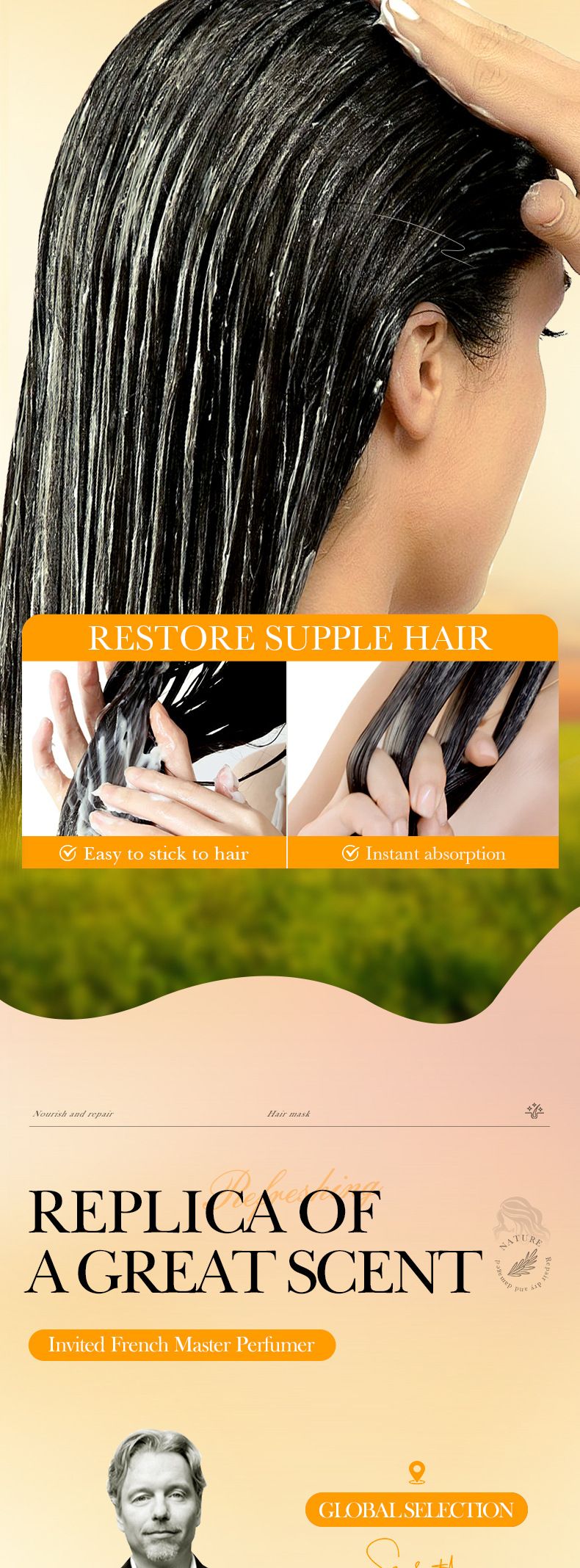 Maschera per capelli idratante alla menta e rosmarino Full English Balsamo nutriente forte SADOER_voghion.com