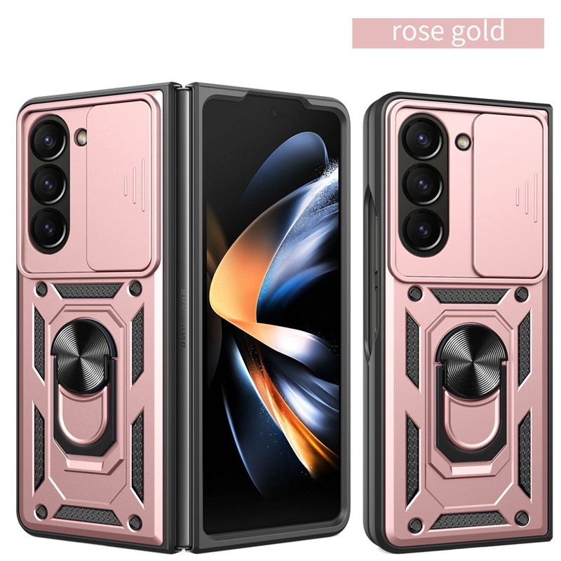 Carcasă rezistentă la șocuri Armor pentru Samsung Galaxy Z Fold 6 5 4 3 5G, cu inel magnetic și suport, Coque Fundas_voghion.com