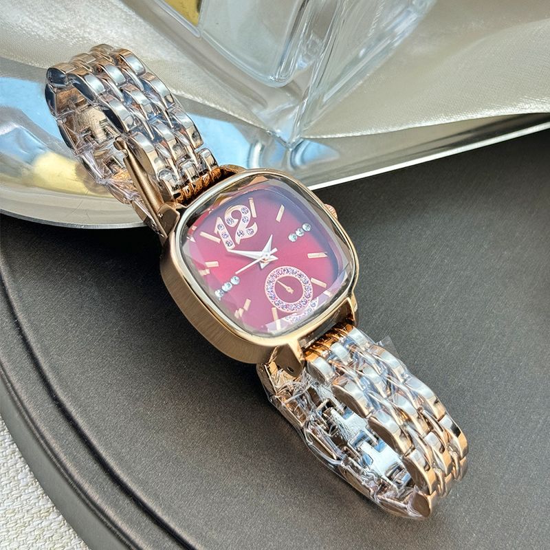 Orologio quadrato in vetro sfaccettato, orologio al quarzo di lusso, orologio da donna con temperamento di nicchia, da lavoro, quotidiano, compleanno, anniversario, regalo di San Valentino_voghion.com