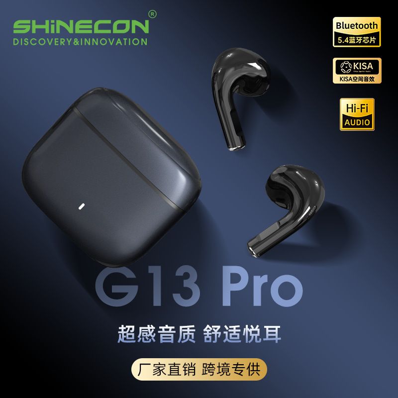 New Private Model Wireless G13PRO 5.4 High-Quality Sound Noise Cancelling Semi-In-Ear Bluetooth Earphones_voghion.com