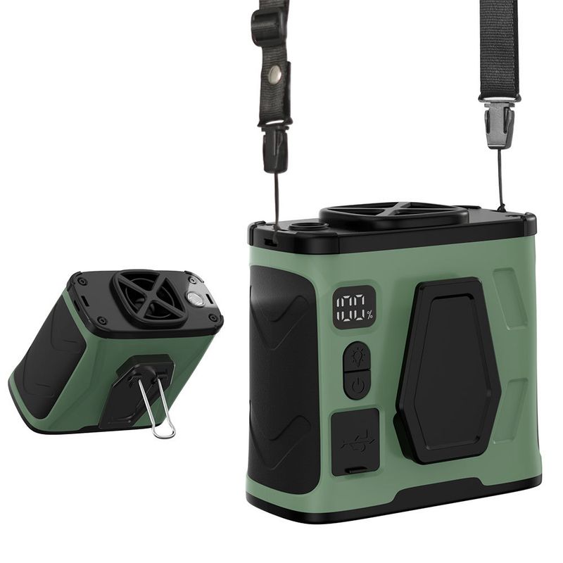Venkovní ventilátor s rychlým chlazením, přenosný USB nabíjecí ventilátor s dlouhou výdrží baterie, bezkartáčový motor, továrna na krk_voghion.com