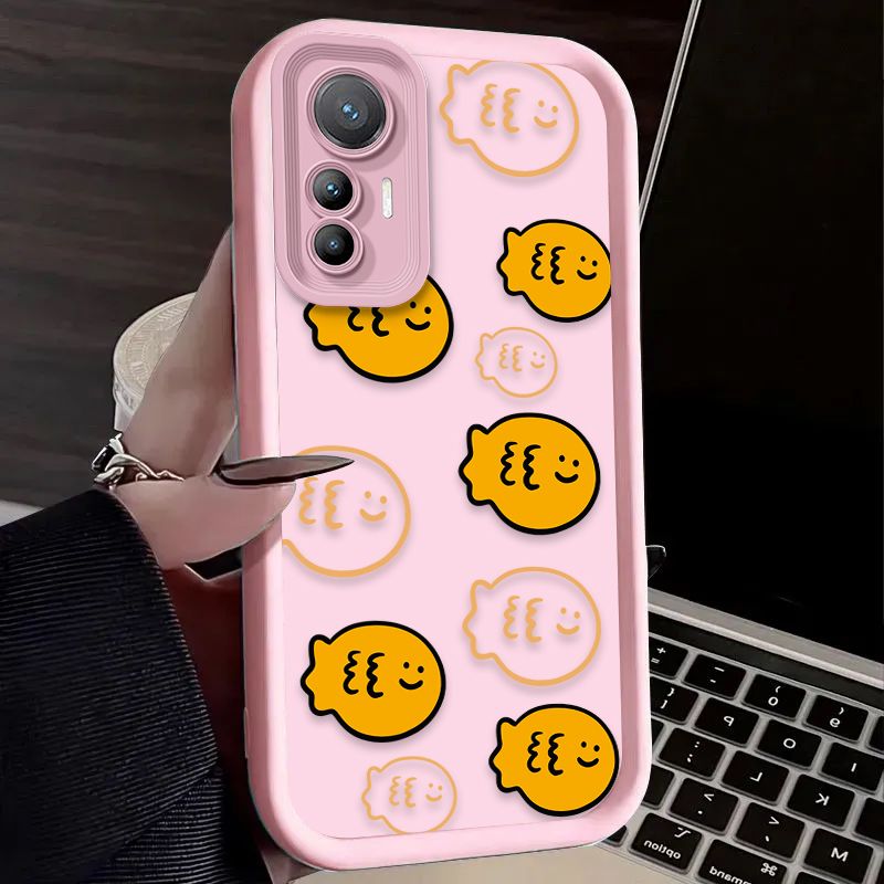 Custodia con motivo a pesce gatto con linea carina per Xiaomi 14T 12T 11T 13T 13 12 11 Lite 5G NE POCO X6 X5 F6 F3 F5 X4 GT X3 NFC M5S C65 M6 Pro Back Etui_voghion.com