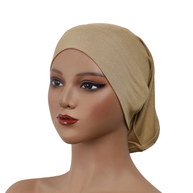 Turbante de algodón mercerizado para mujer: hiyab suave de primera calidad para mujeres musulmanas_voghion.com