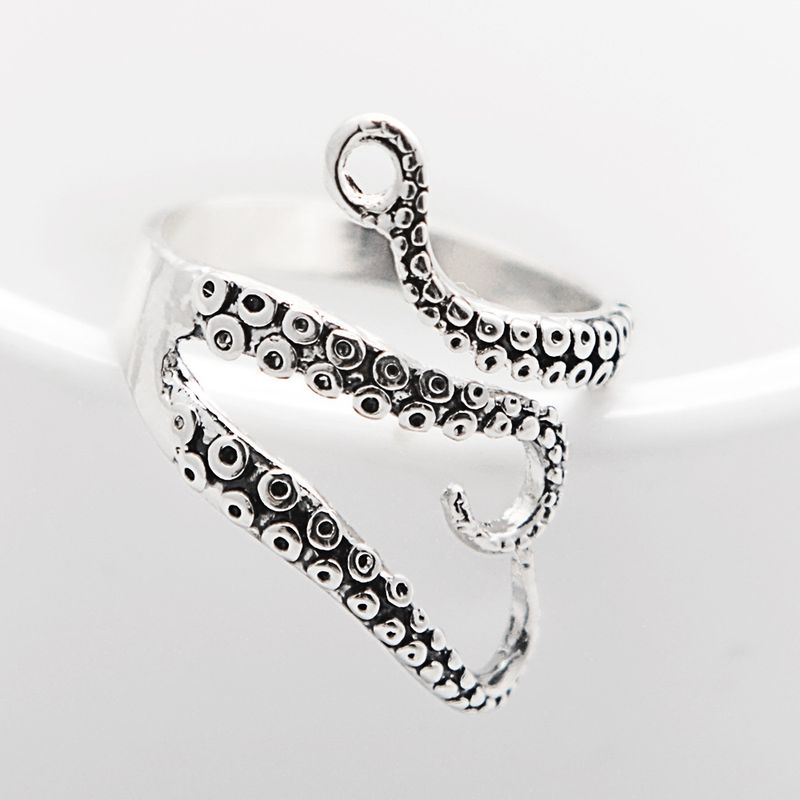 Children's adjustable octopus ring with open joints, exaggerated and personalized bracelet_voghion.com
