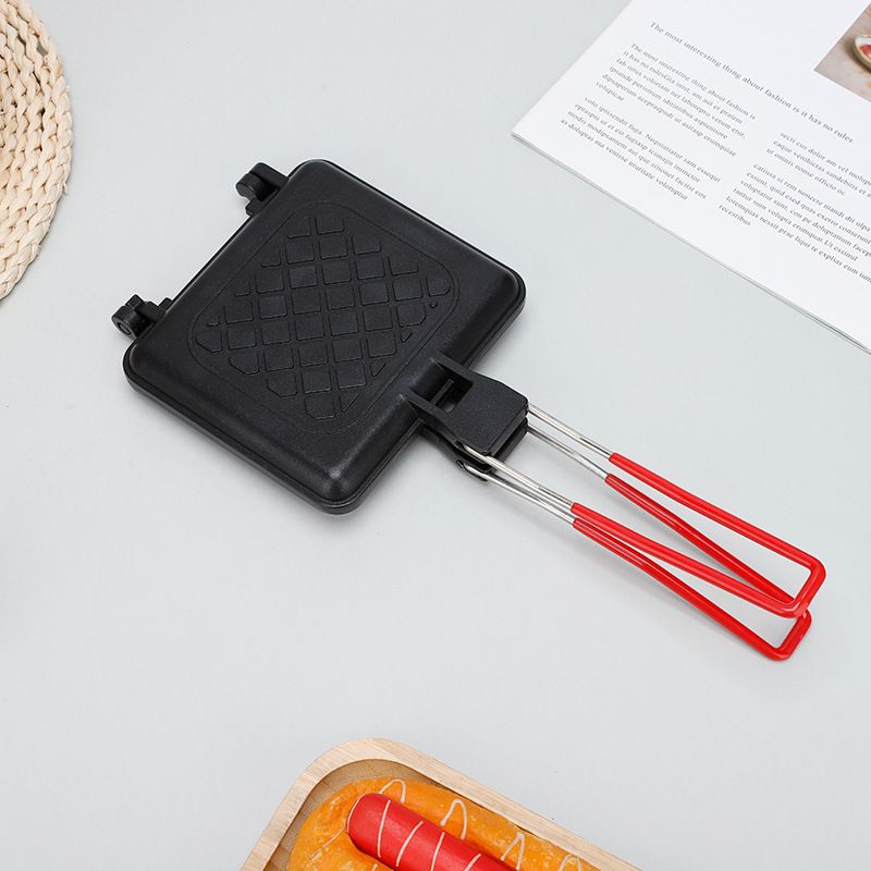 Dedicated Outdoor Detachable Sandwich Baking Pan Double Sided Non Stick Baking Pan Gas Universal Bread Frying Pan Mold_voghion.com