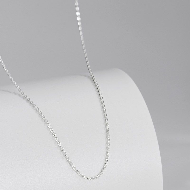Collana S999 Pure Versatile Croce Semplice Argento Massiccio Catena Clavicola Chiusura a Molla Regolabile Fai da Te Fatta a Mano_voghion.com