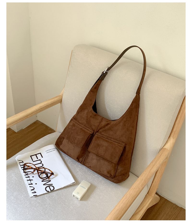 Borsa a tracolla da donna in pelle scamosciata, versatile e di grande capacità_voghion.com
