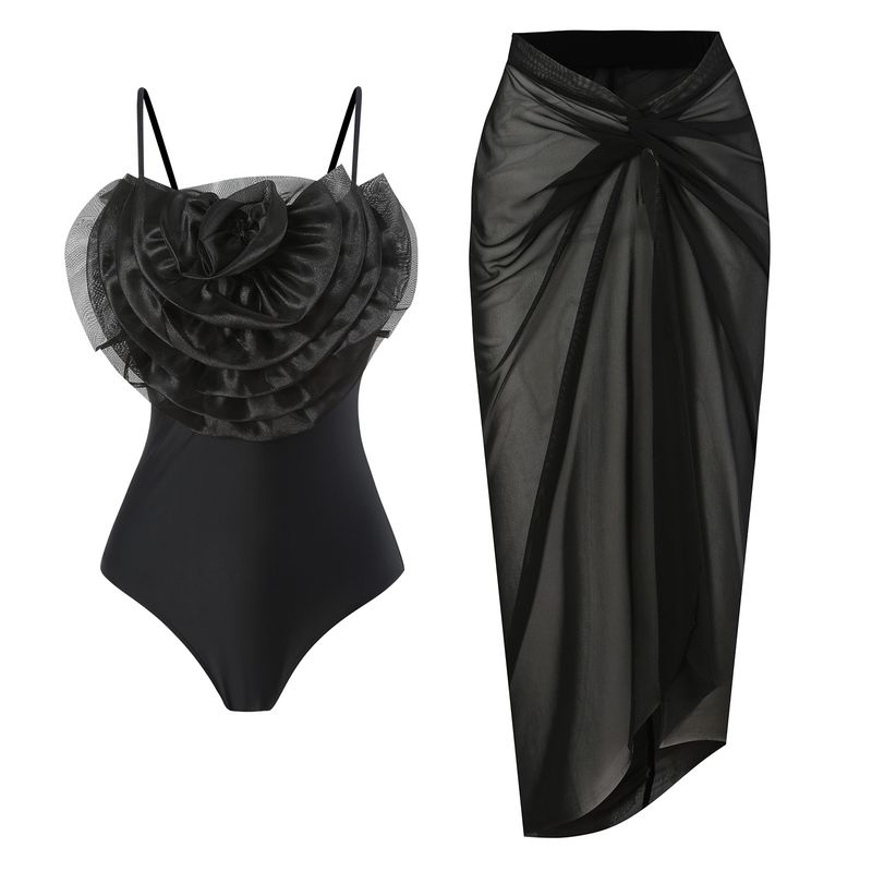 Women's Clothing Backless Sexy New One Piece Swimsuit Mesh Beach Skirt Swimsuit Suit_voghion.com