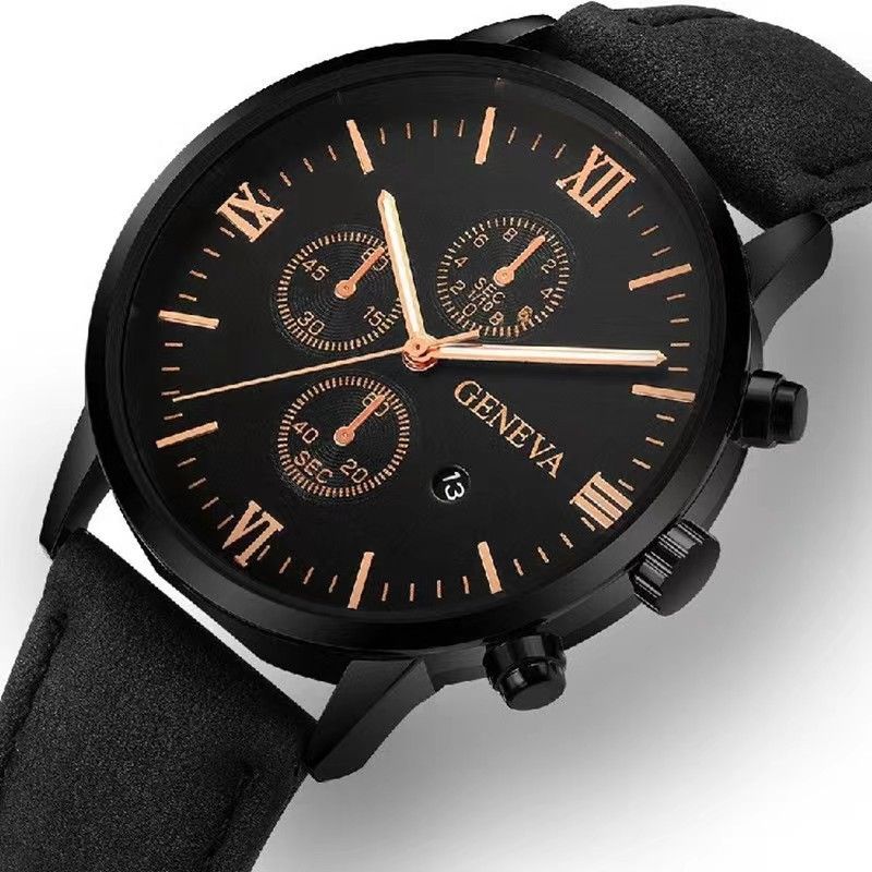 Men's Watches Hot Selling Three Eye Calendar Men's Watch Simple Casual Business Men's Quartz Watch Bracelet Set_voghion.com