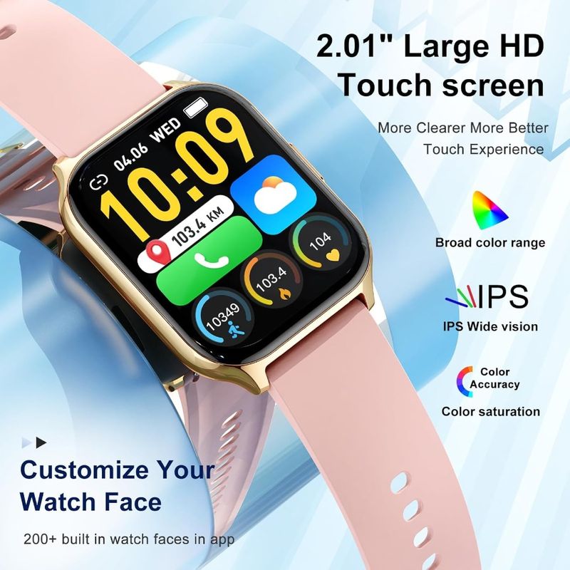 Smartwatch für Männer und Frauen, Fitness: Laufen, Smartwatches für Männer, digitale Herrenuhren, Anrufe annehmen, wasserdichte Smartwatch_voghion.com