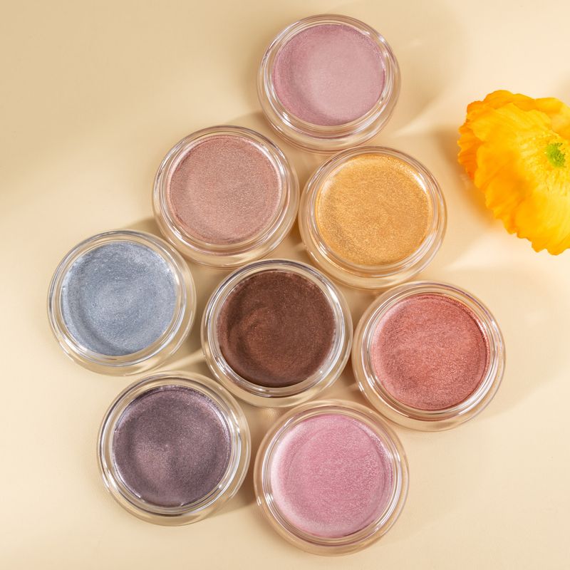 Sombra Monocromática Mousse Sombra Iluminadora Pó Iluminador Fácil de Colorir Pó Iluminador Rosto de Sereia_voghion.com