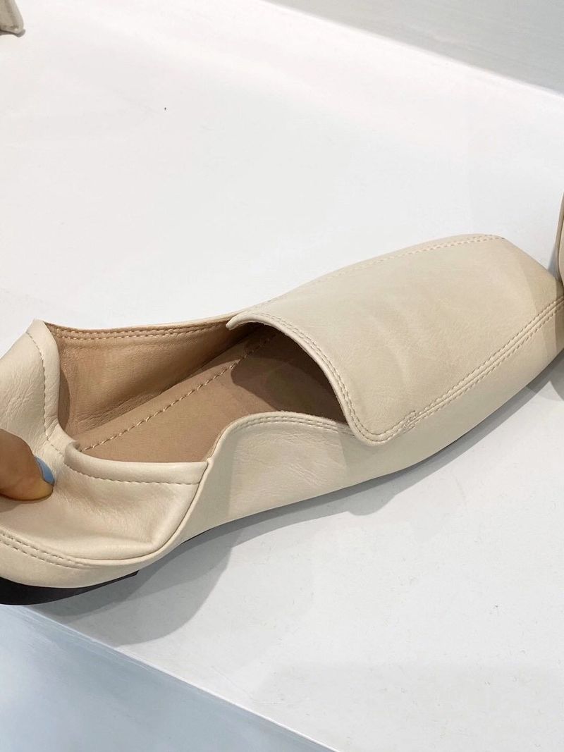 Retro Frühling und Sommer Fee Stil weiche Lederschuhe Pedal_voghion.com
