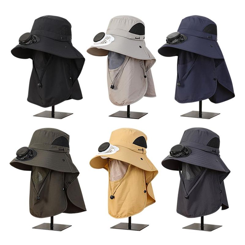 Removable Solar Fan Hat - Outdoor Sunshade Cap_voghion.com