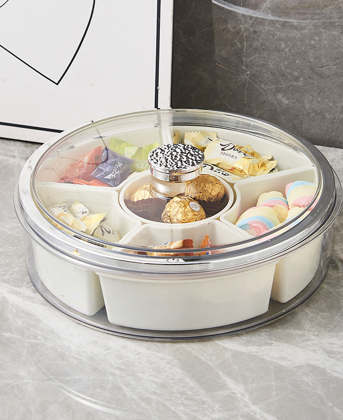 Light Luxury Home Living Room Atmospheric Separation High-end Tray, Nut Dried Box Storage Fruit Tray_voghion.com