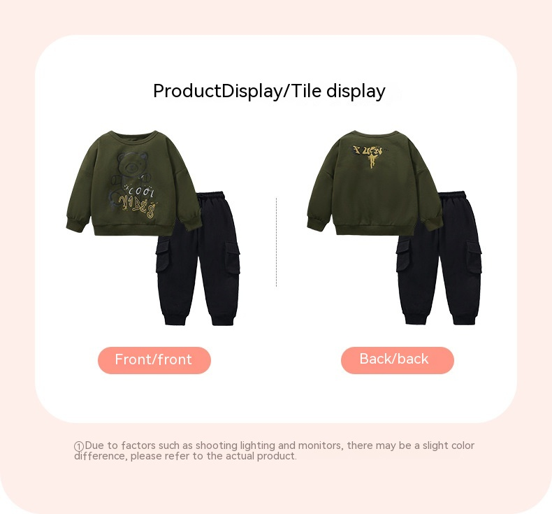 Little Maven Autumn New Boys' Home Kids' Pants Sweater Two Piece Set_voghion.com