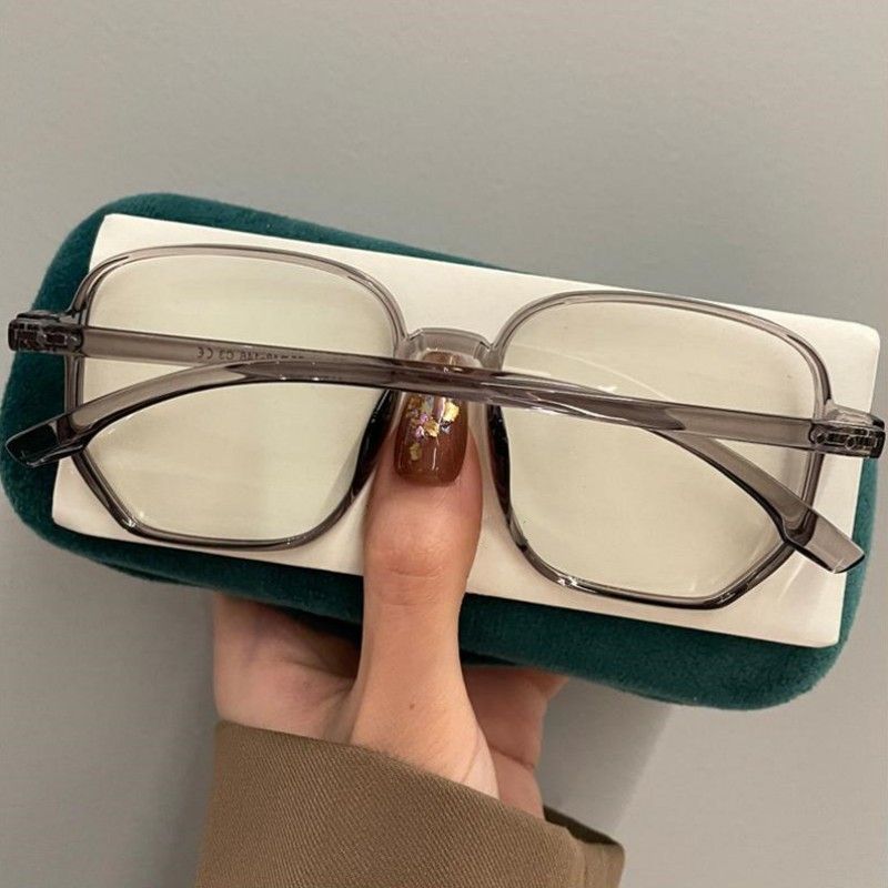 Occhiali da vista grandi quadrati alla moda, anti-luce blu, da donna, per computer, da gioco, classici, trasparenti_voghion.com