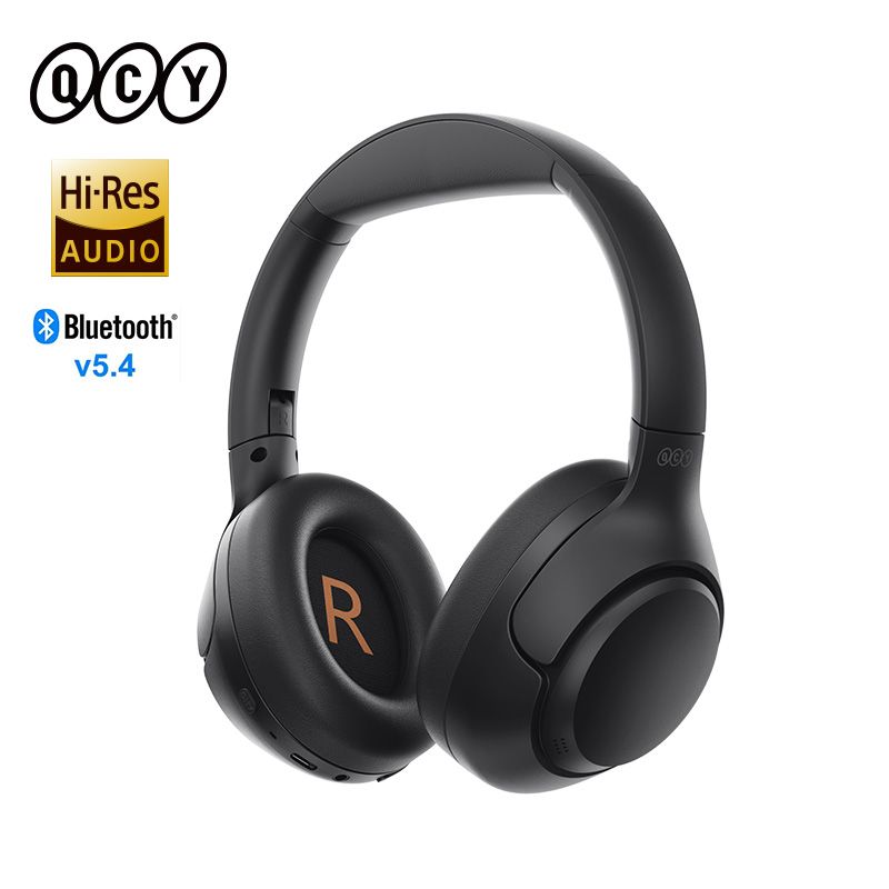 QCY H3 ANC Wireless Headphones Bluetooth 5.4 Hi-Res Audio Over Ear Headset 43dB Hybrid Active Noise Cancellation_voghion.com