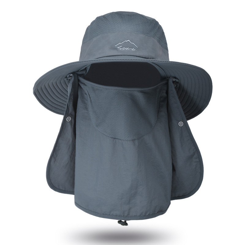Sombreros de sol de verano protección UV gorra de pesca de caza al aire libre para hombres mujeres senderismo Camping visera sombrero de cubo extraíble_voghion.com