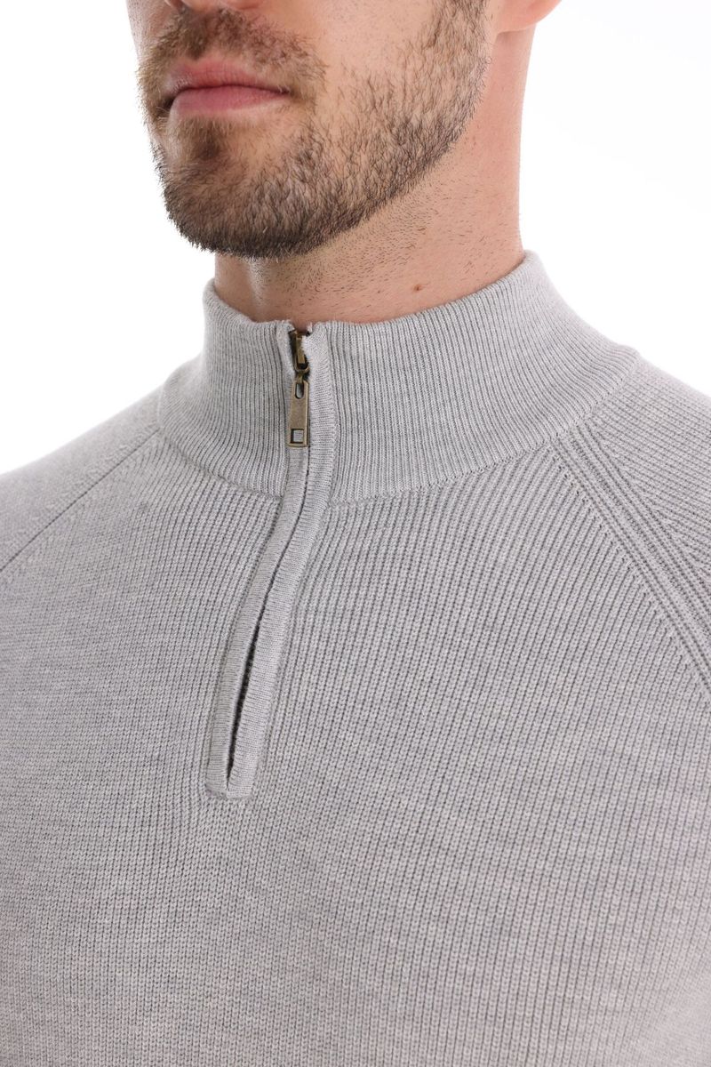 Herbst und Winter neuer halboffener Brustpullover mit langen Ärmeln, Stehkragen, einfarbig, vielseitiges, lässiges Herrenoberteil_voghion.com