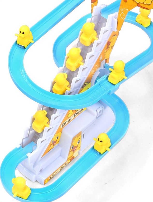 Bambini Giocattolo divertente Piccolo anatra Pinguino Elettronico Salire le scale Pista Giocattolo Luce Musicale Scivolo Pista Montagne russe Bambino Regalo educativo_voghion.com