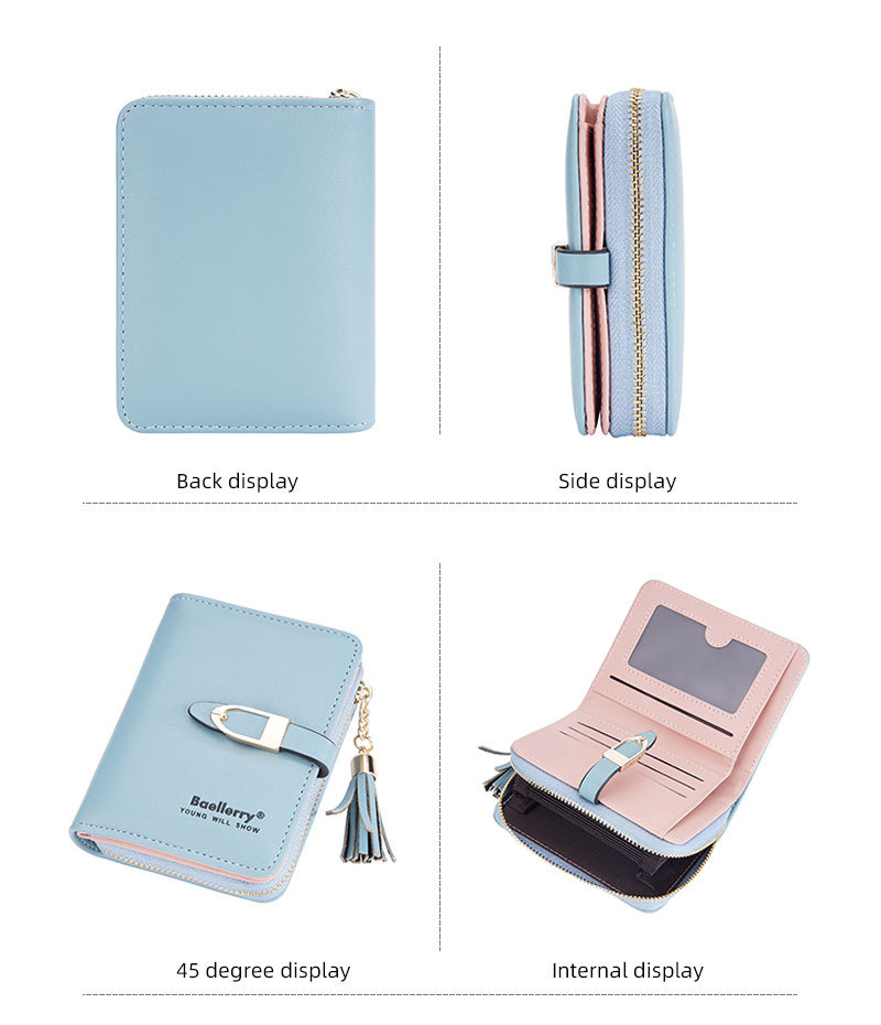 Baellerry Women's Wallet New Product Vertical Zipper Coin Purse For Women Fashion Print Multi-card Wallet_voghion.com