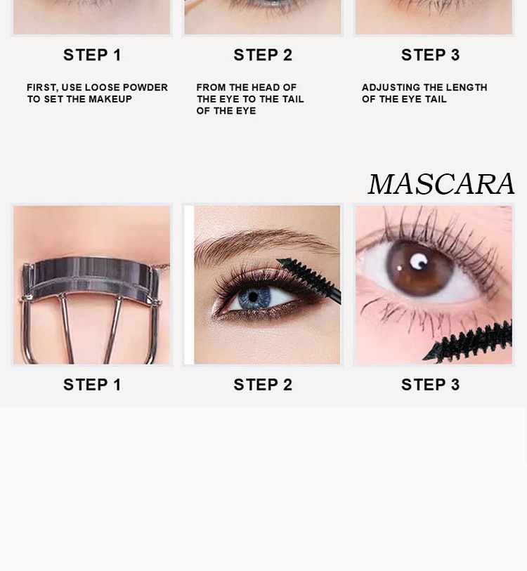 Mascara New ROMANTIC KYLIE Langanhaltender, wasserfester, lang anhaltender und nicht verschmierender dicker Mascara-Eyeliner 2IN1_voghion.com