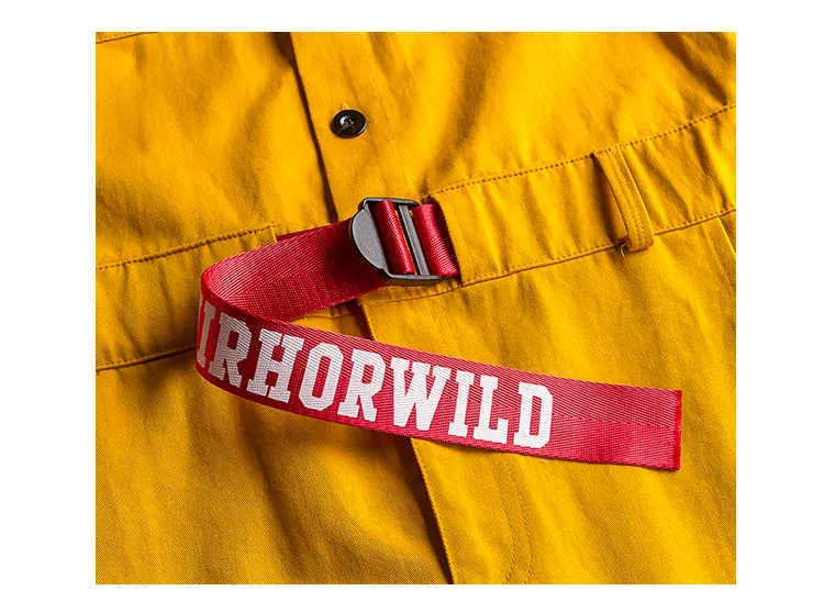 Jeans Sokotoo Men's letters printed long sleeve yellow joggers jumpsuits Y2K Youth overalls Coveralls T221102_voghion.com