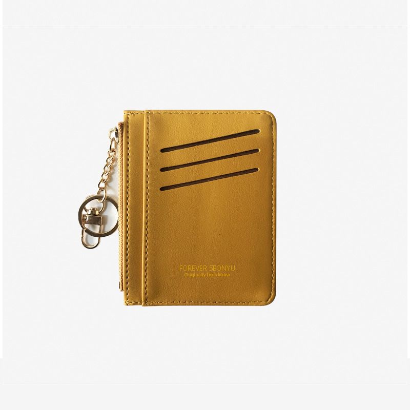 Korean Style New Zipper Women's Mini Coin Purse With Key Hook Multi-Card Slot Card Holder Yiwu_voghion.com