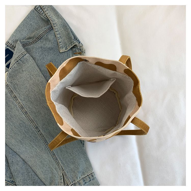 Dames Bucket Bag Schoudertas Schattige Puppy Canvas Bucket Bag Grote Capaciteit Casual Tote Bag_voghion.com